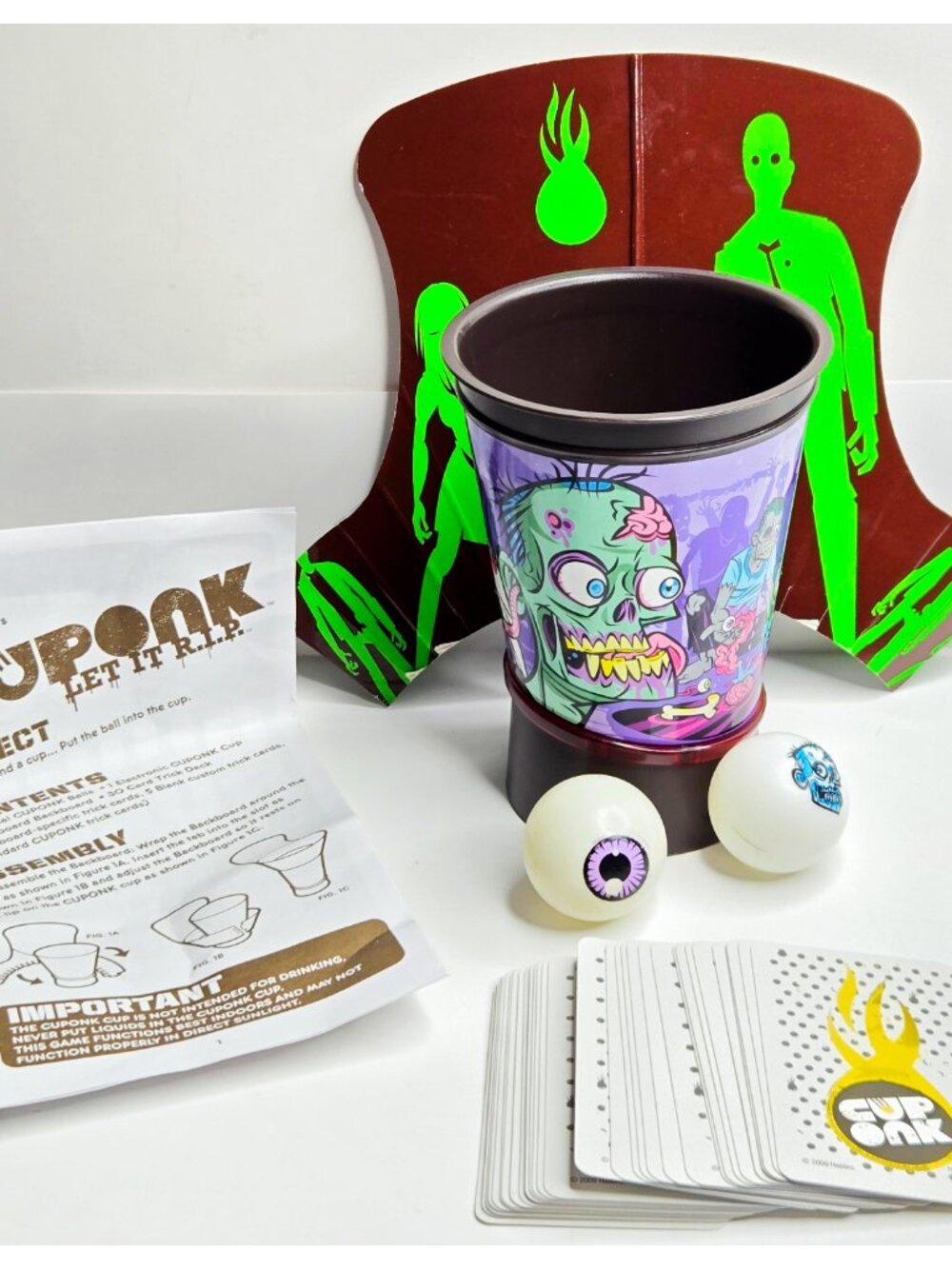 Cuponk Let It R.I.P. Zombies Hasbro 2009 Lights Sounds Pong Game